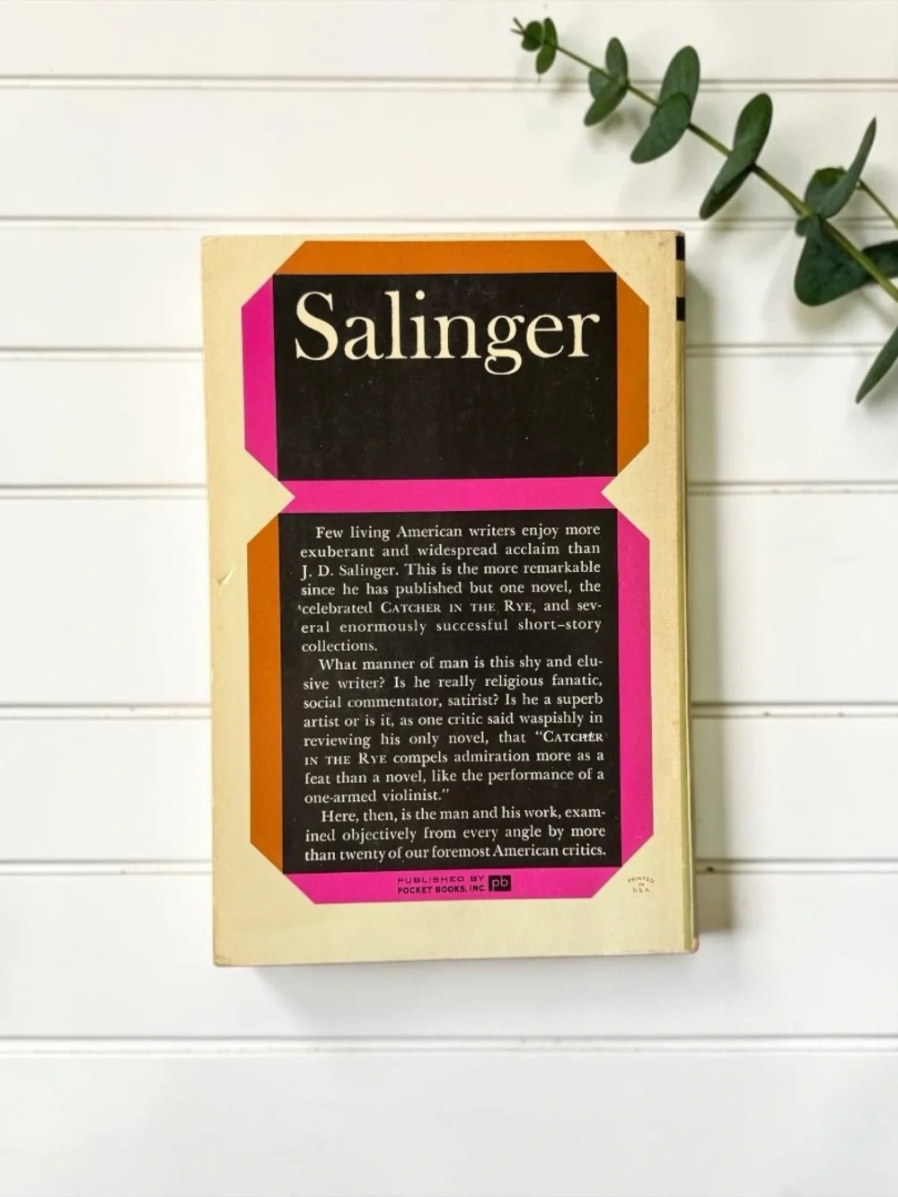 Vintage 1963 Salinger Critical & Personal Portrait J.D. Salinger MCM
